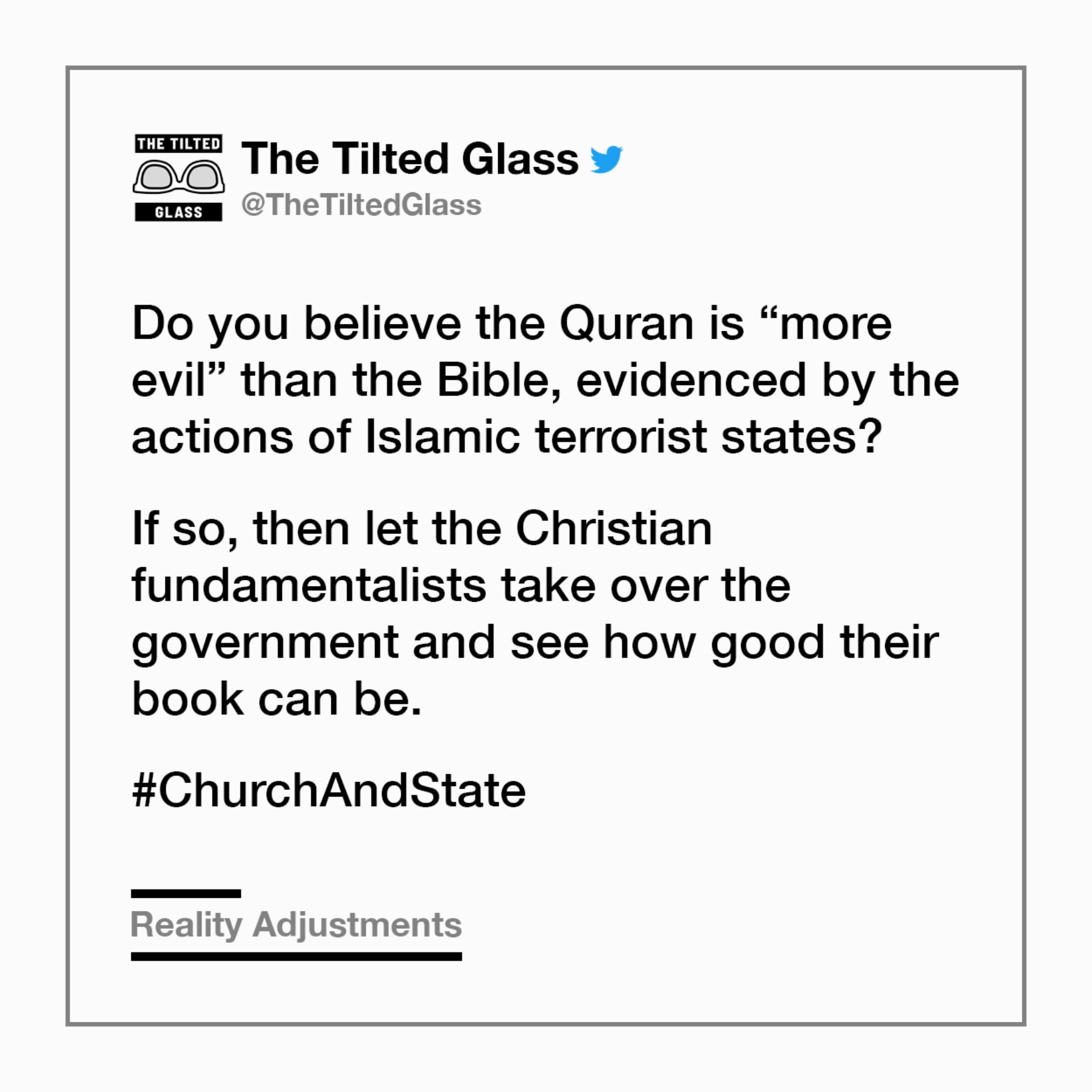 Is the Quran "More Evil" than the Bible?