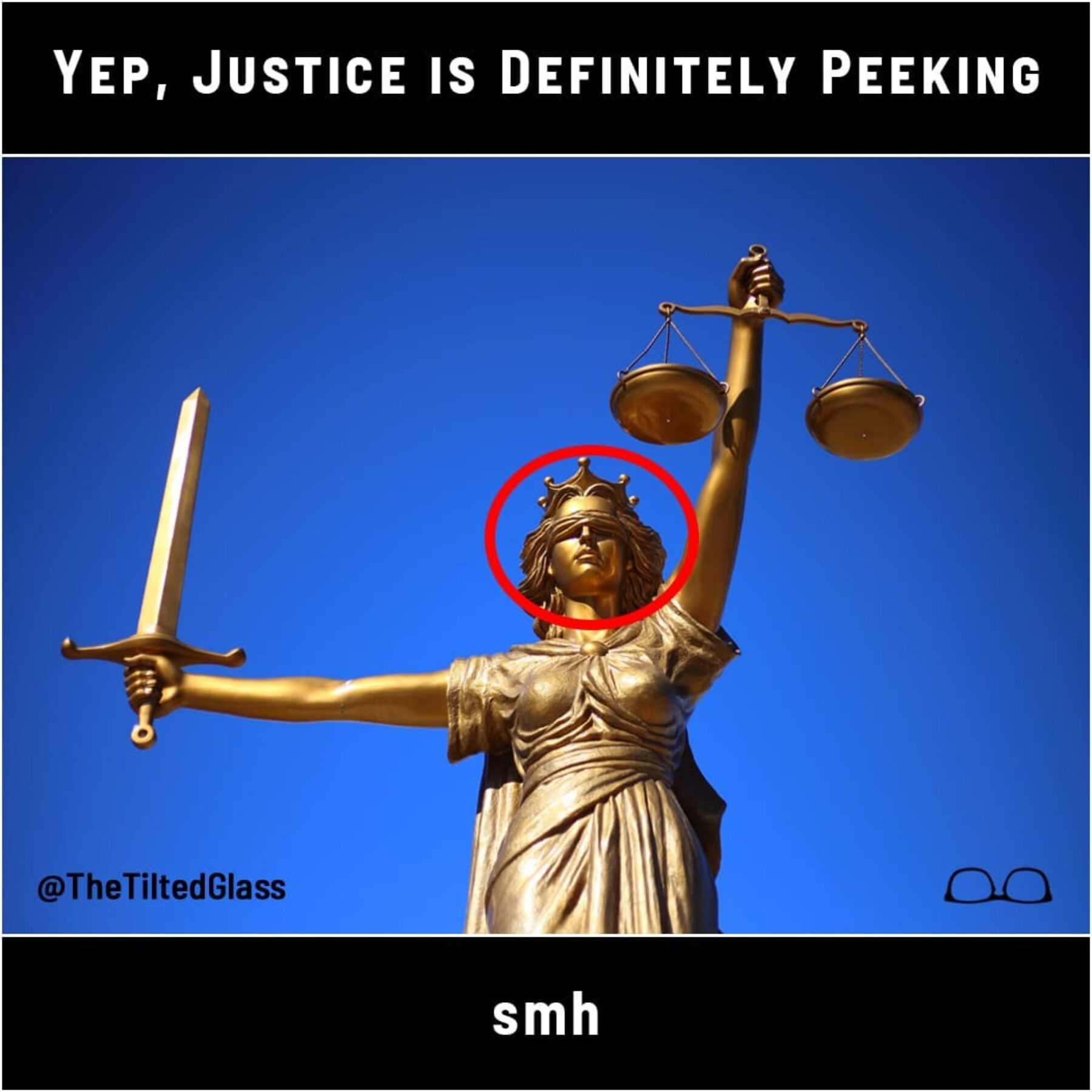Yep, Justice is Definitely Peeking