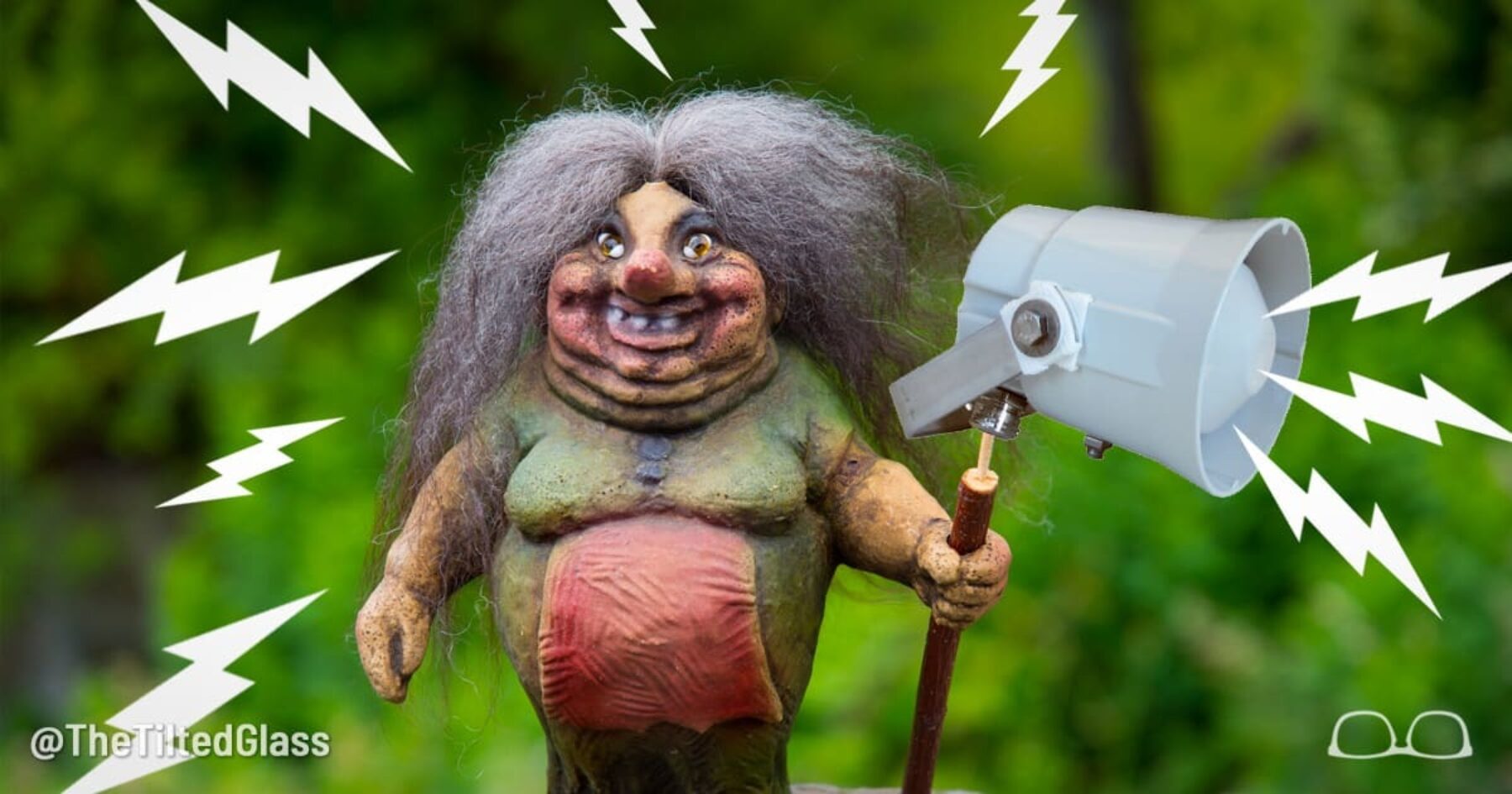 “You’re Not Listening!” Screams Troll With Loudspeaker